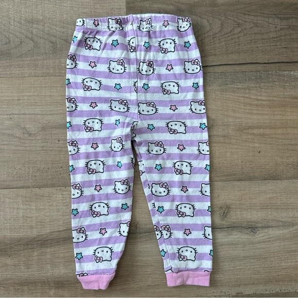 Sanrio Baby 2 Pc Purple Pink Stripe Little Sleepy Head Hello Kitty PJ Set 24 MO - Picture 7 of 7